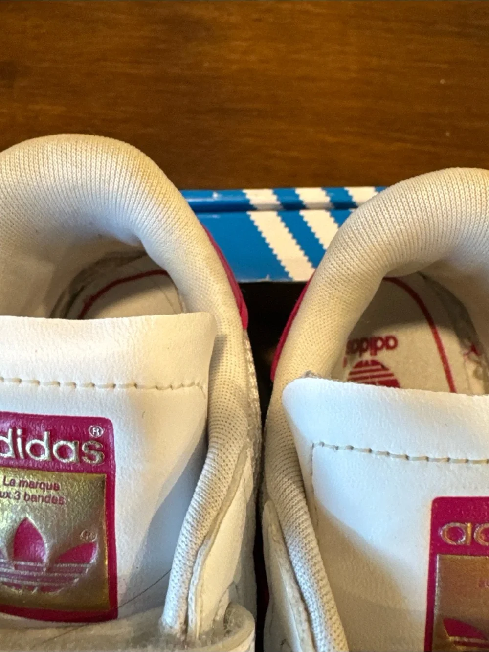 adidas Superstar Crib Shoes White Pink Stripes Sneakers Baby Girl Infant 4K
